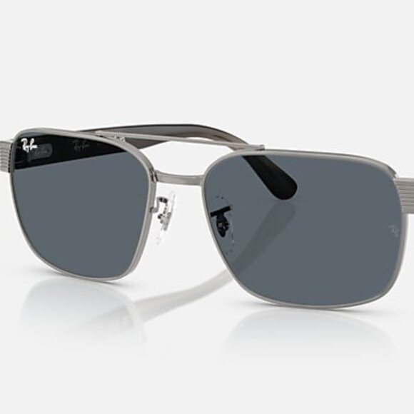 NEW RAY-BAN RB3751 004/R5 – Polished Gunmetal Frame with Blue Lenses - Picture 1 of 2